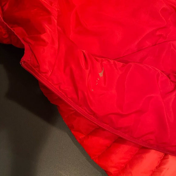 Eddie Bauer Kids Bright Red/Pink Ombré Reversible Puffer Coat M (10-12) - Picture 9 of 13